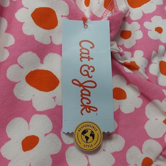 Girls' Relaxed Fit Short Sleeve Knit Dress | Cat & Jack| Small (6/7) - Picture 7 of 10